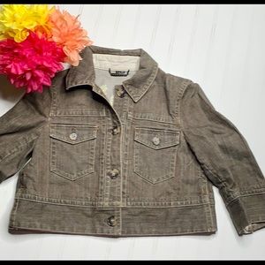 Theory short brown Jean Jacket - Sz S